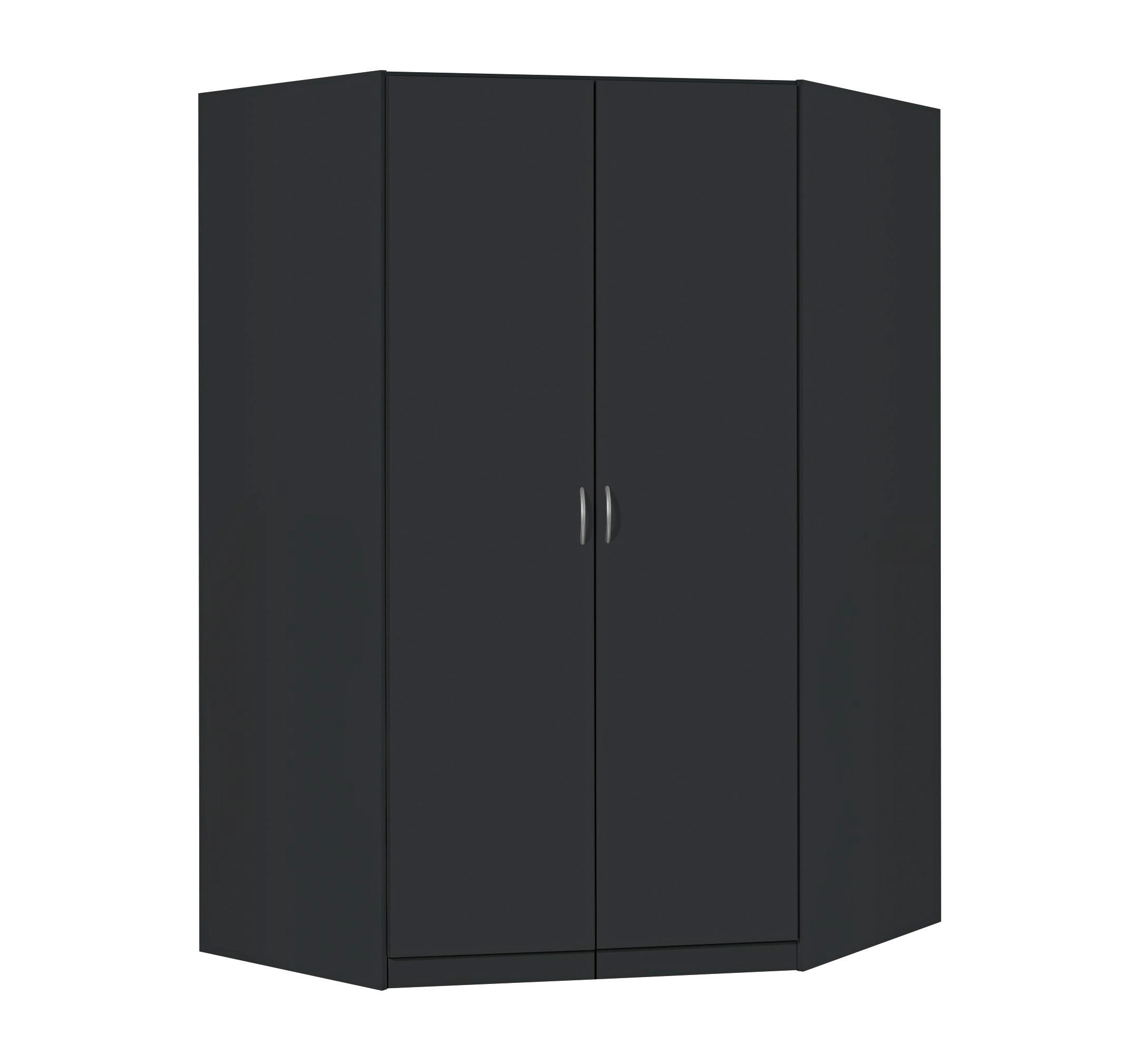 ECKSCHRANK 117/197/52,2 cm  - Silberfarben/Grau, Konventionell, Holzwerkstoff/Kunststoff (117/197/52,2cm) - Boxxx