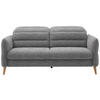 2-SITZER-SOFA in Webstoff Grau  - Eiche Bianco/Grau, Design, Holz/Textil (192-220/85-106/98-112cm) - Dieter Knoll