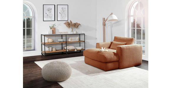 XXL-SESSEL - Schwarz/Orange, ROMANTIK / LANDHAUS, Kunststoff/Textil (120/67/140cm) - Landscape