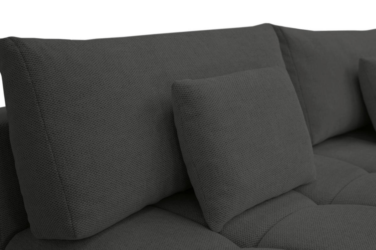 BOXSPRINGSOFA in Chenille Anthrazit  - Anthrazit/Schwarz, MODERN, Kunststoff/Textil (210/72/105cm) - Cantus