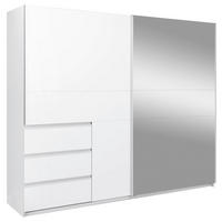 SCHIEBETÜRENSCHRANK 250/205/61,5 cm 2-türig Weiß  - Weiß, MODERN, Holzwerkstoff/Metall (250/205/61,5cm) - MID.YOU