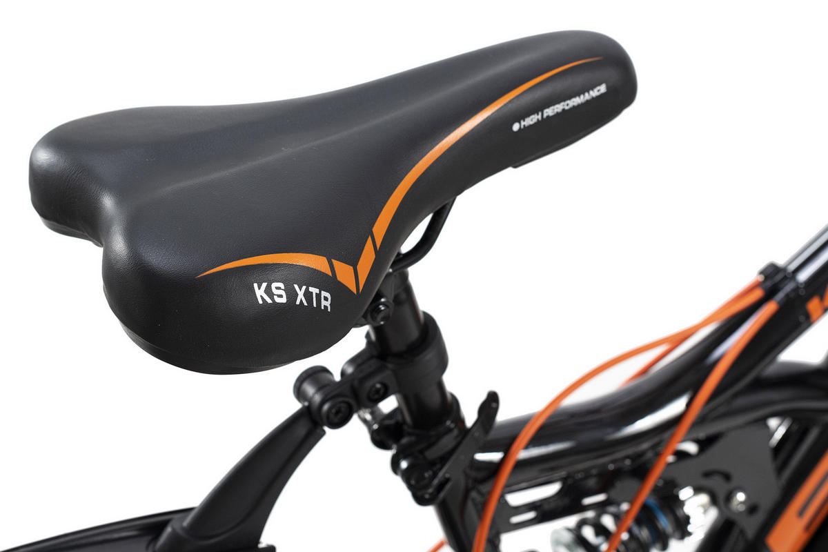 KINDER-MTB 24'' ZOLL BLISS 24 Zoll  - Schwarz/Orange, Basics, Metall (180/70/80cm) - Atrigo