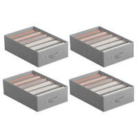 SCHUBLADENEINTEILUNG - Dunkelgrau, Basics, Karton/Textil (30/17/42cm)