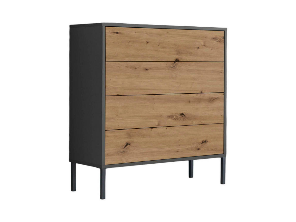 SIDEBOARD  in 263,5/86/33 cm  - Anthrazit/Eiche Artisan, MODERN, Holzwerkstoff/Metall (263,5/86/33cm) - MID.YOU