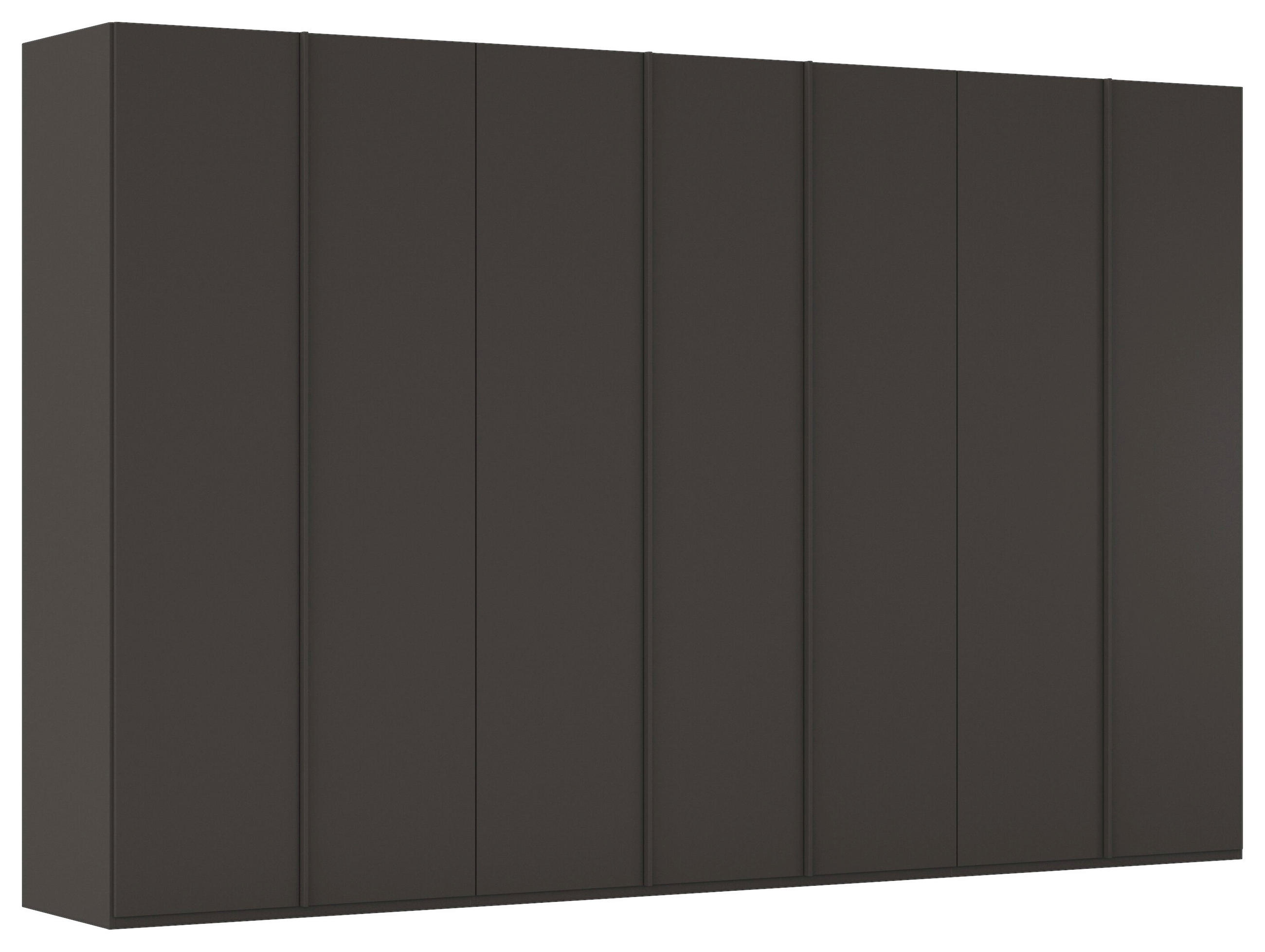 DREHTÜRENSCHRANK 350/223/61 cm,  in Graphitfarben, 7-türig  - Graphitfarben, Basics, Holzwerkstoff/Metall (350/223/61cm) - Novel