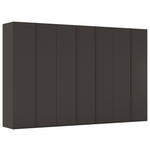DREHTÜRENSCHRANK 350/223/61 cm,  in Graphitfarben, 7-türig  - Graphitfarben, Basics, Holzwerkstoff/Metall (350/223/61cm) - Novel