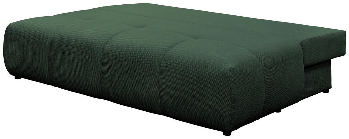 SCHLAFSOFA Struktur Dunkelgrün  - Dunkelgrün/Schwarz, Design, Textil (208/92/104cm) - MID.YOU