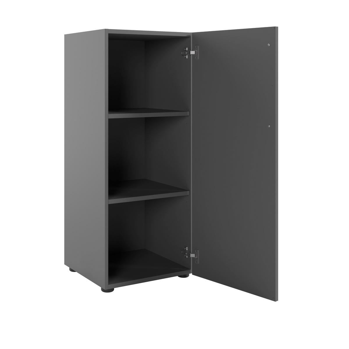 KOMMODE Colorado  in 44,9/110/42,9 cm  - Silberfarben/Schwarz, MODERN, Holzwerkstoff/Kunststoff (44,9/110/42,9cm) - Novel