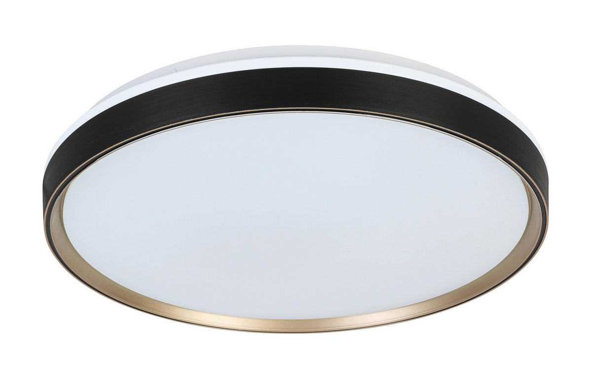 LED PLAFONJERA  - bela/zlatna, Trendi, metal/plastika (60/7,5cm) - Novel