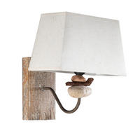 WANDLEUCHTE 30/30/27 cm   - Schwarz/Weiß, KONVENTIONELL, Textil/Stein (30/30/27cm)