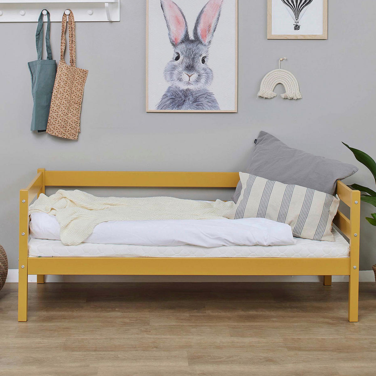 KINDER-/JUNIORBETT 70/160 cm  in Gelb  - Gelb, MODERN, Holz (70/160cm) - MID.YOU
