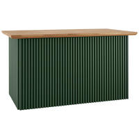 KÜCHENINSEL 160/88/90 cm  in Grün  - Eichefarben/Grün, Basics, Holz/Holzwerkstoff (160/88/90cm) - Carryhome
