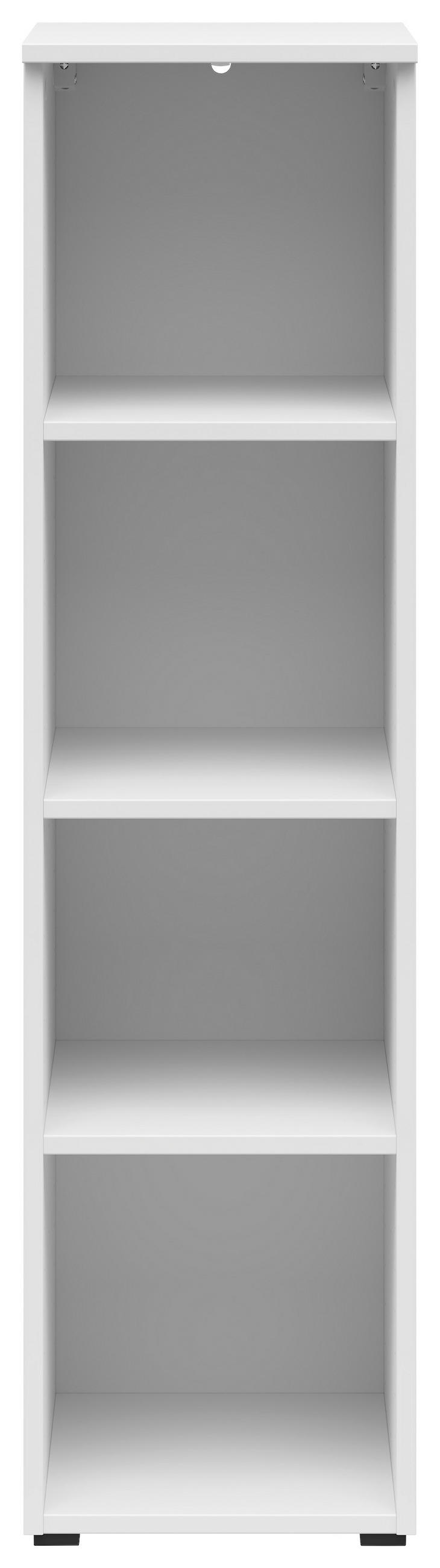 OTVORENA POLICA bela  - bela/antracit, Moderno, pločasti materijal/plastika (30/115/40cm) - Carryhome