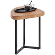 COUCHTISCH in Holz, Metall 48/45/45 cm - Eichefarben/Schwarz, Natur, Holz/Metall (48/45/45cm) - Novel