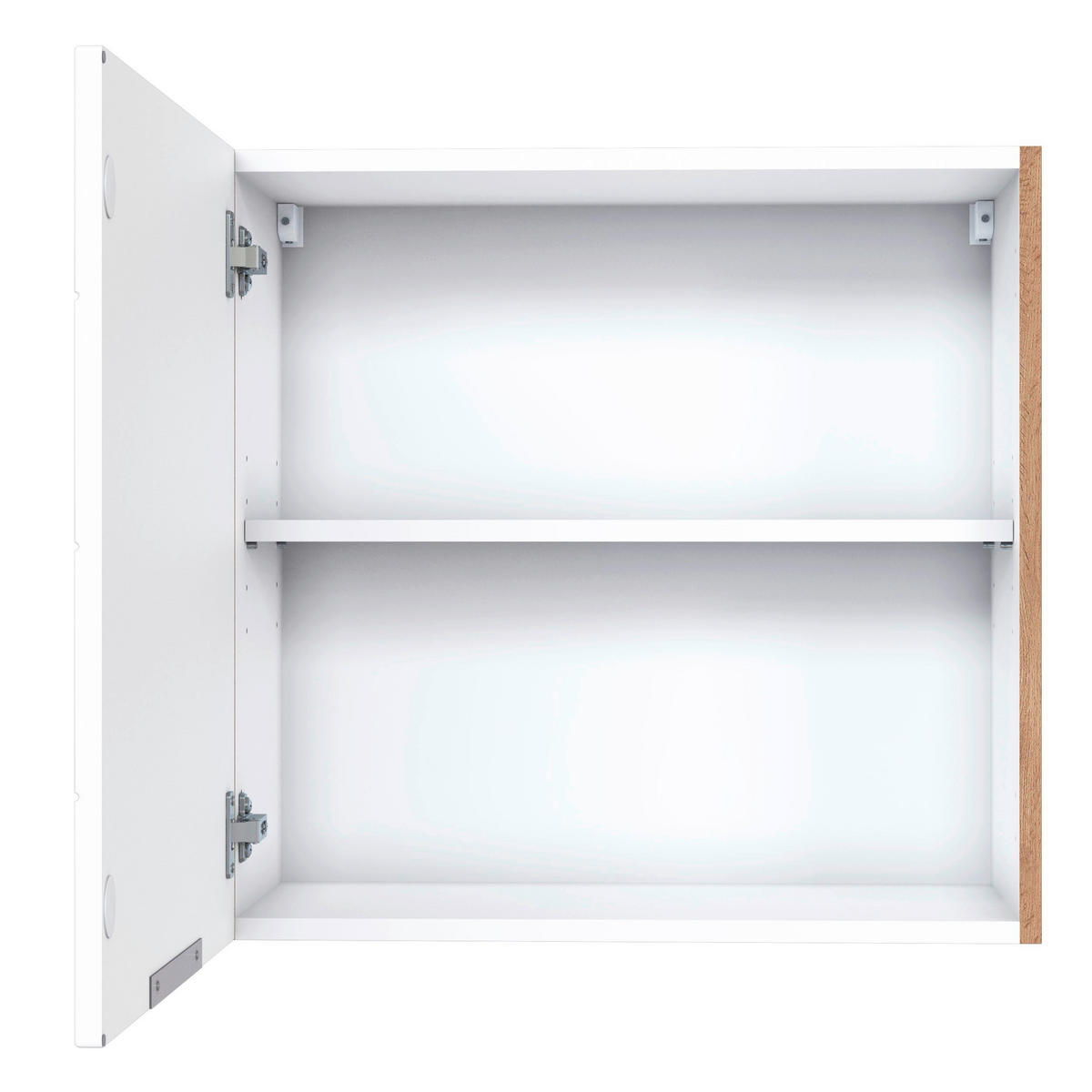 KÜCHENOBERSCHRANK 60/57/34 cm  in Weiss, Eiche Wotan  - Weiss/Eiche Wotan, Design, Holzwerkstoff/Metall (60/57/34cm) - Held