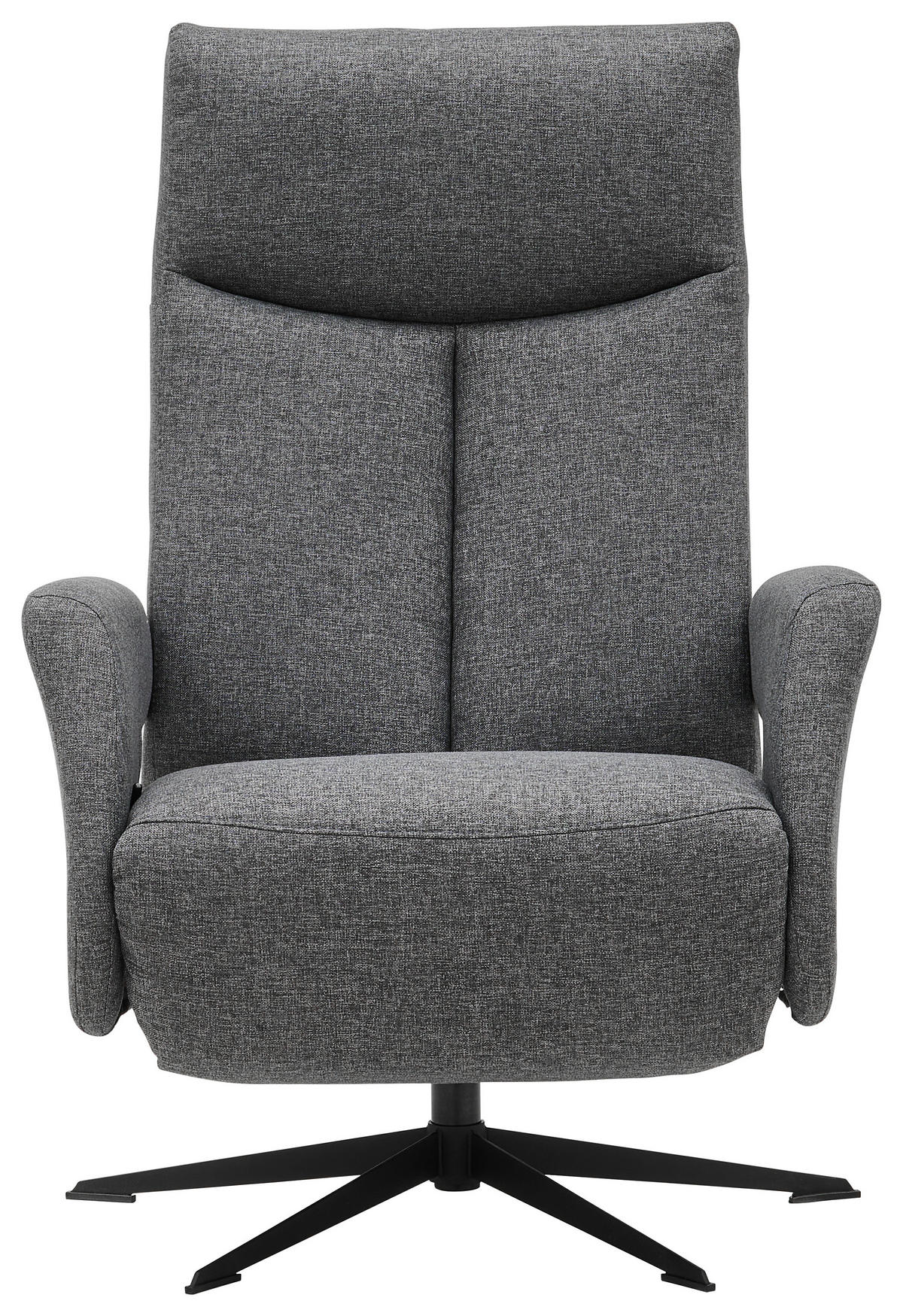 RELAXSESSEL in Textil Anthrazit  - Anthrazit/Schwarz, Design, Textil/Metall (74/105/82cm)