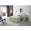 BOXBETT 140/200 cm,  in Creme, Topper, H3 = fest  - Creme/Schwarz, Basics, Holz/Kunststoff (140/200cm) - Livetastic