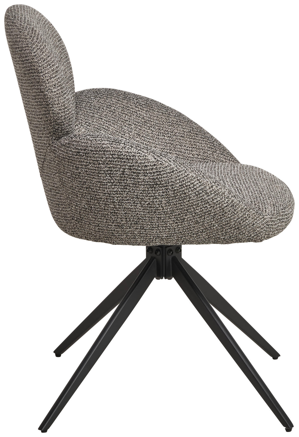 ARMLEHNSTUHL  in Eisen Webstoff  - Schwarz/Grau, MODERN, Textil/Metall (60/83/63cm) - MID.YOU