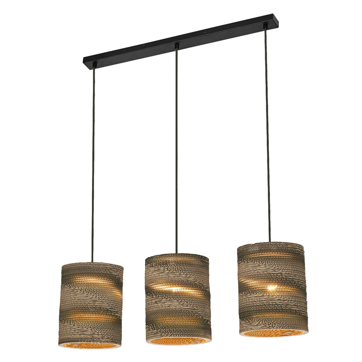 HÄNGELEUCHTE 83/20/130 cm  - Braun, Natur, Karton/Metall (83/20/130cm) - Osram