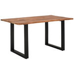 ESSTISCH in Holz, Metall  - Schwarz/Naturfarben, LIFESTYLE, Holz/Metall (160/76/90cm) - Landscape