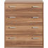 KOMMODE Nussbaumfarben - Silberfarben/Nussbaumfarben, Design, Holz/Kunststoff (72/84/36cm) - CS SCHMAL