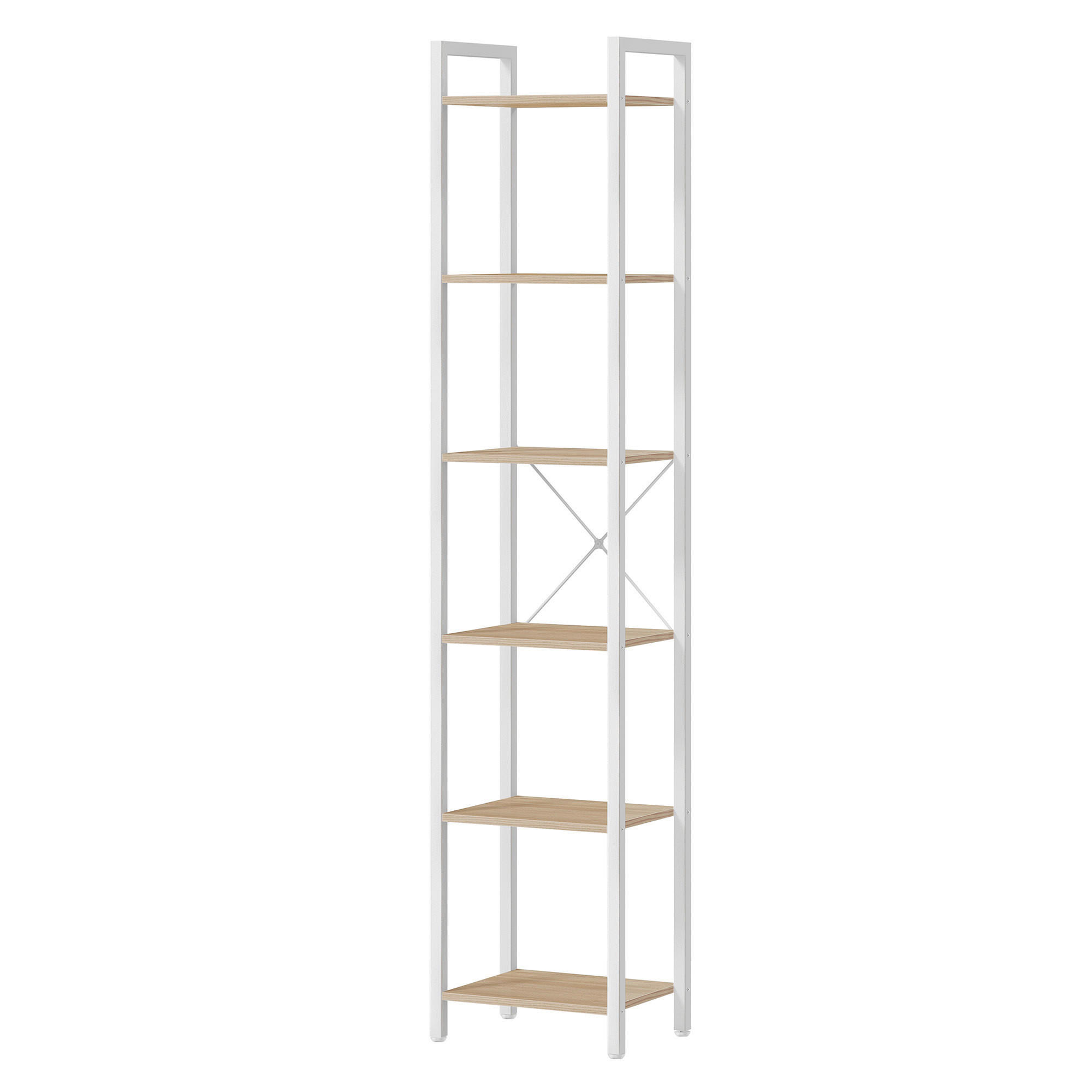 REGAL Weiß, Beige  - Beige/Weiß, Trend, Holzwerkstoff/Metall (40/186/30cm) - Boxxx