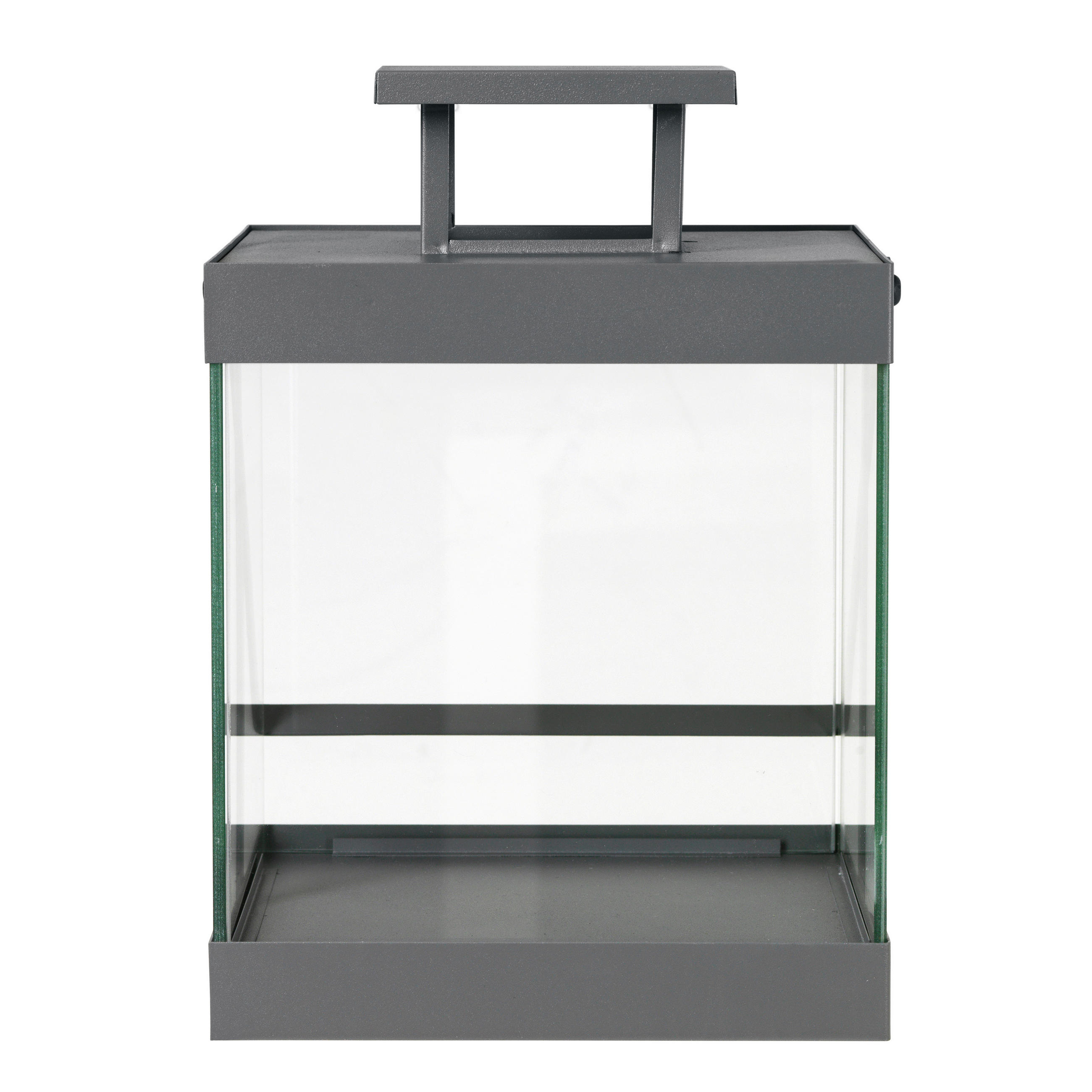 LATERNE - Grau, Design, Glas/Metall (20,5/30,5/21cm) - Blomus