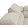 ECKSOFA Naturfarben Flachgewebe  - Chromfarben/Naturfarben, KONVENTIONELL, Textil/Metall (224/282cm) - Hom`in