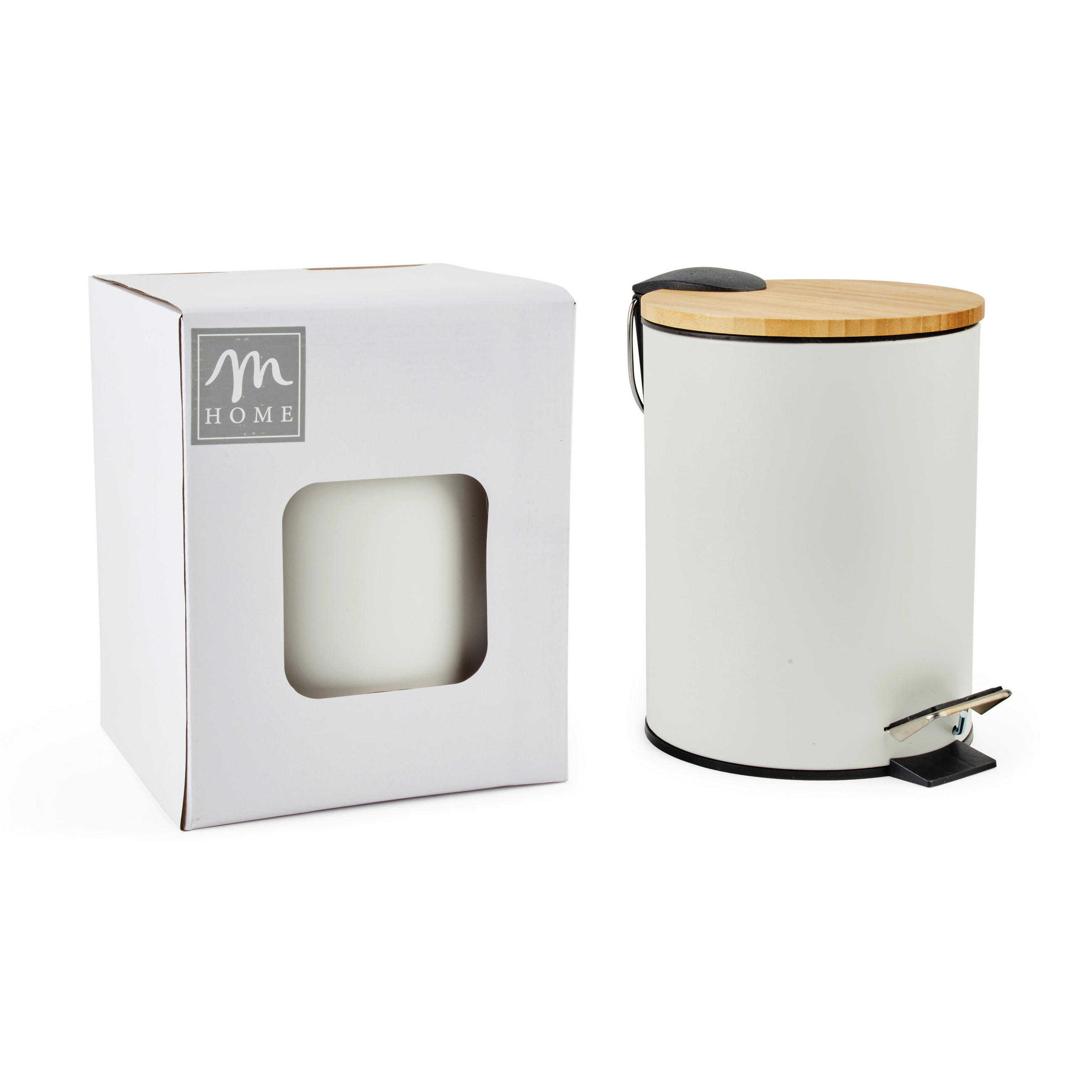 KANTA ZA SMEĆE  3 l   - bela/crna, Konvencionalno, drvo/metal (16.8/16.8/23cm) - Homeware