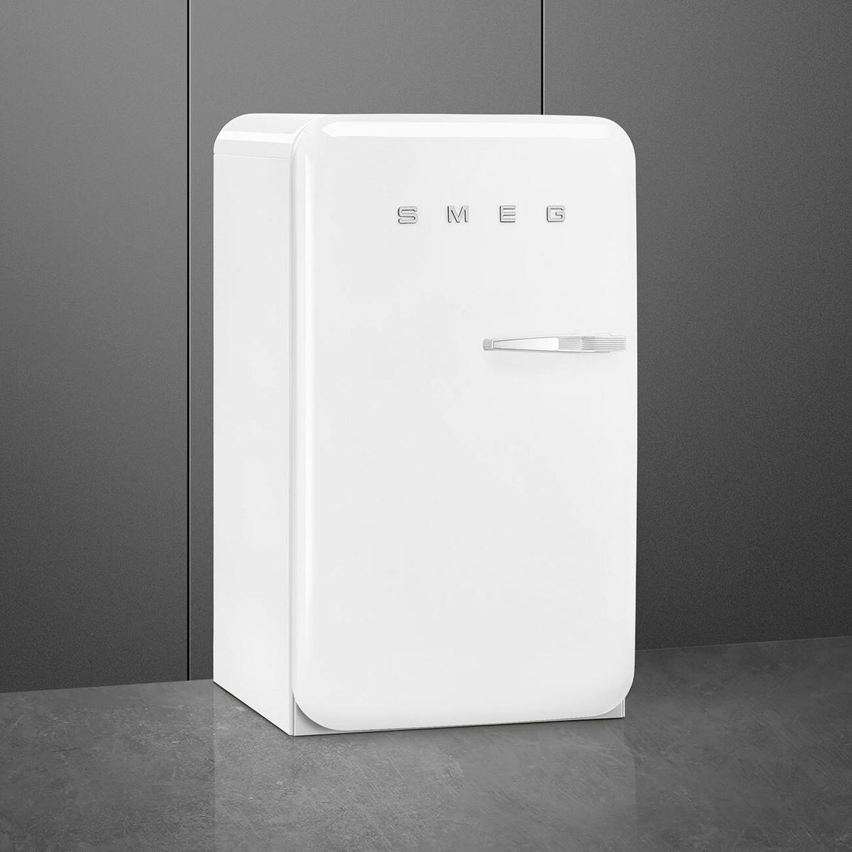 KÜHLSCHRANK 54.5/97/70.1 cm  - Weiss Hochglanz, Trend, Metall (54.5/97/70.1cm) - SMEG