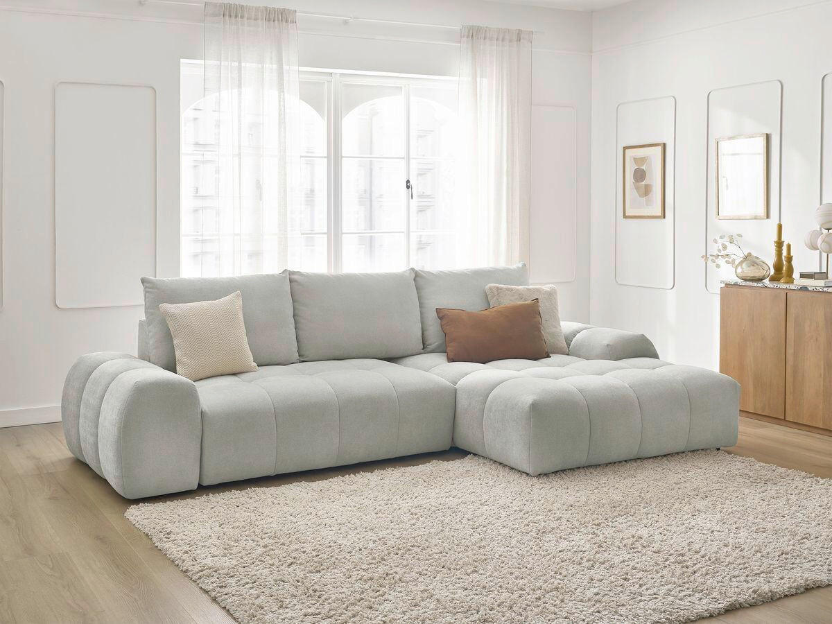 XXXLutz Eckschlafsofa Everest Hellgrau 318x180 cm