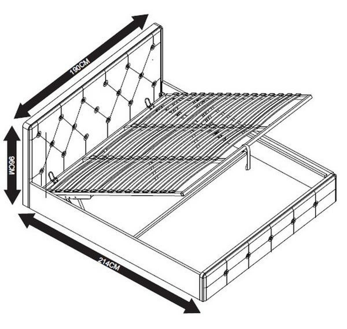TAPECIRANI KREVET    180/200 cm  - tamno siva, Moderno, drvo/tekstil (180/200cm) - Carryhome