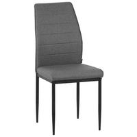 STUHL   Mikrofaser  Hellgrau  - Hellgrau/Schwarz, Modern, Textil/Metall (43,5/96/58cm) - Carryhome