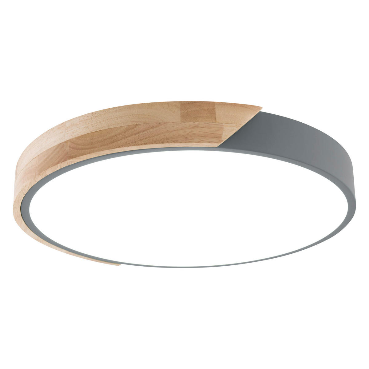 LED-DECKENLEUCHTE 52/5.5 cm   - Eichefarben/Transparent, Natur, Holz/Kunststoff (52/5.5cm) - Näve