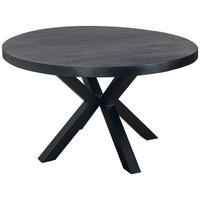 JEDÁLENSKÝ STÔL, mangové drevo, čierna, 130/130/76 cm - čierna, Modern, kov/drevo (130/130/76cm) - MID.YOU