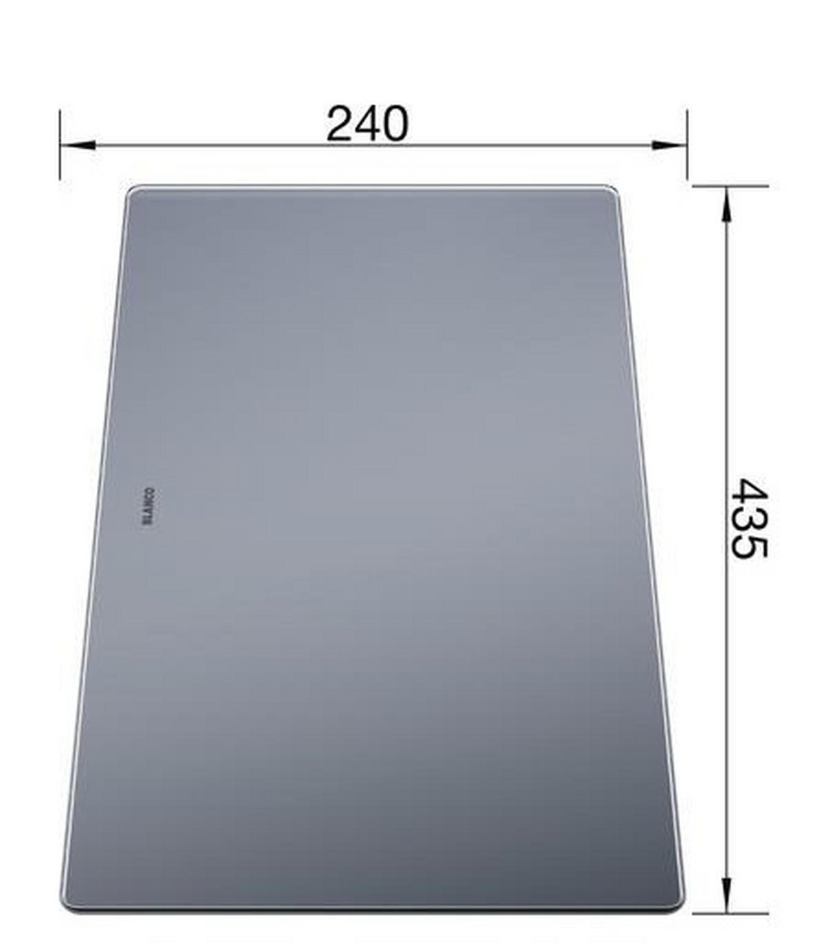 SCHNEIDEBRETT Glas  - Grau, Basics, Glas (43,5/1,7/24cm) - Blanco