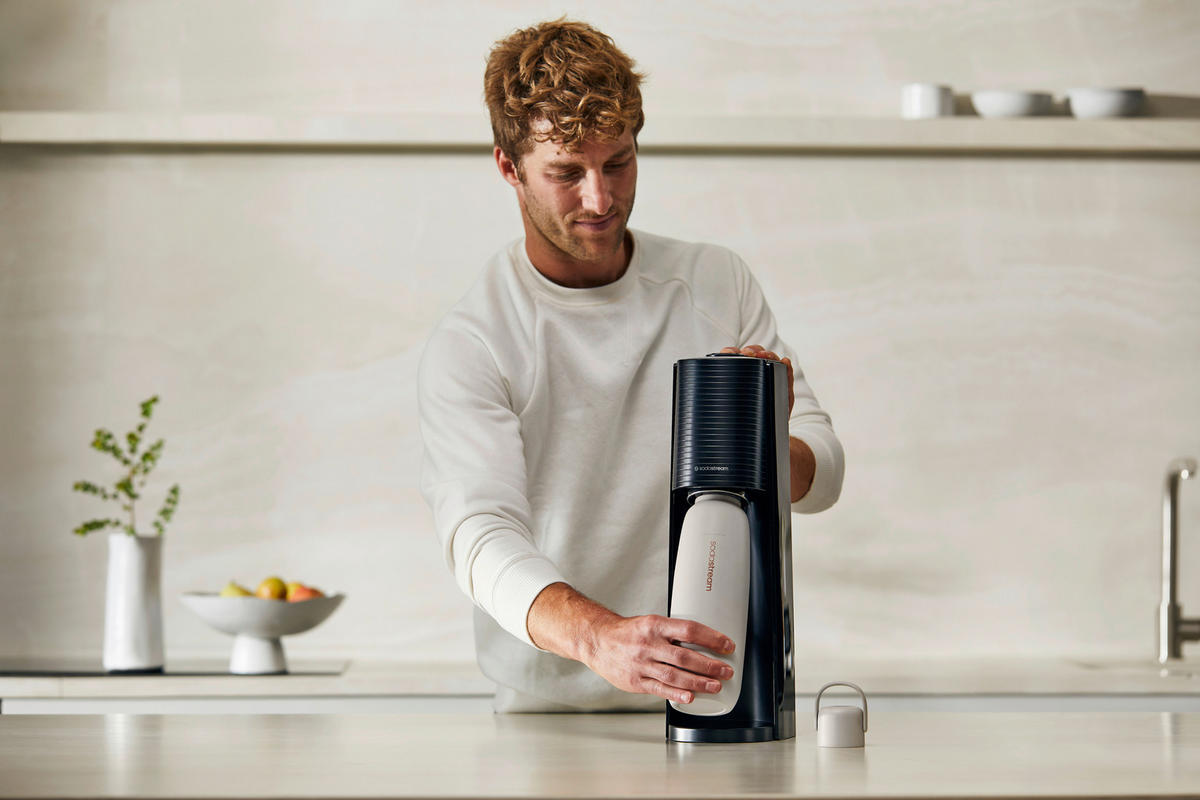 TRINKFLASCHE 0,9 L  - Beige, Basics, Metall (19,5/10/28,5cm) - SodaStream