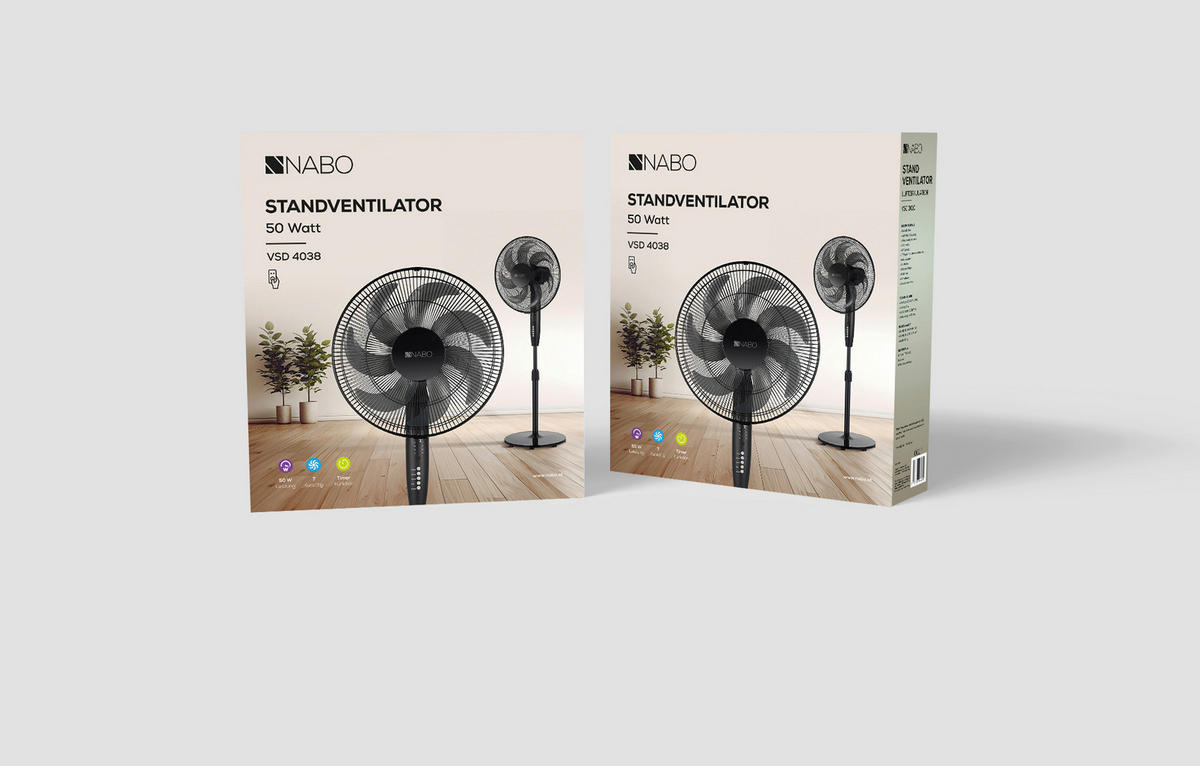 STANDVENTILATOR - (54,4/15,1/59,8cm) - Nabo