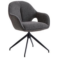 KAROSSZÉK antracit, fekete  - fekete/antracit, Design, textil/fém (62/85/64cm) - Novel