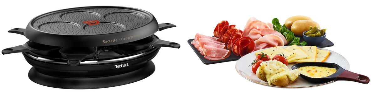 RACLETTE-GRILL STORE`INN  - Schwarz, Basics, Kunststoff/Metall (35/35/15cm) - Tefal