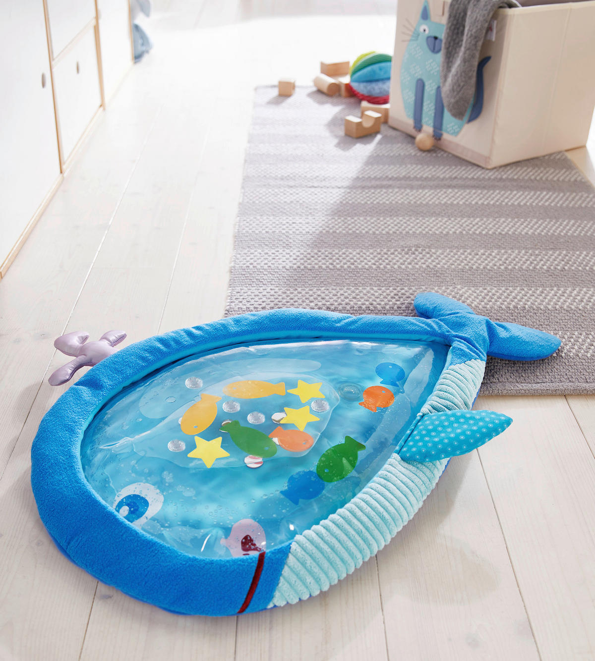 SPIELDECKE  - Blau/Multicolor, Basics, Kunststoff/Textil (65/55/3cm) - Haba
