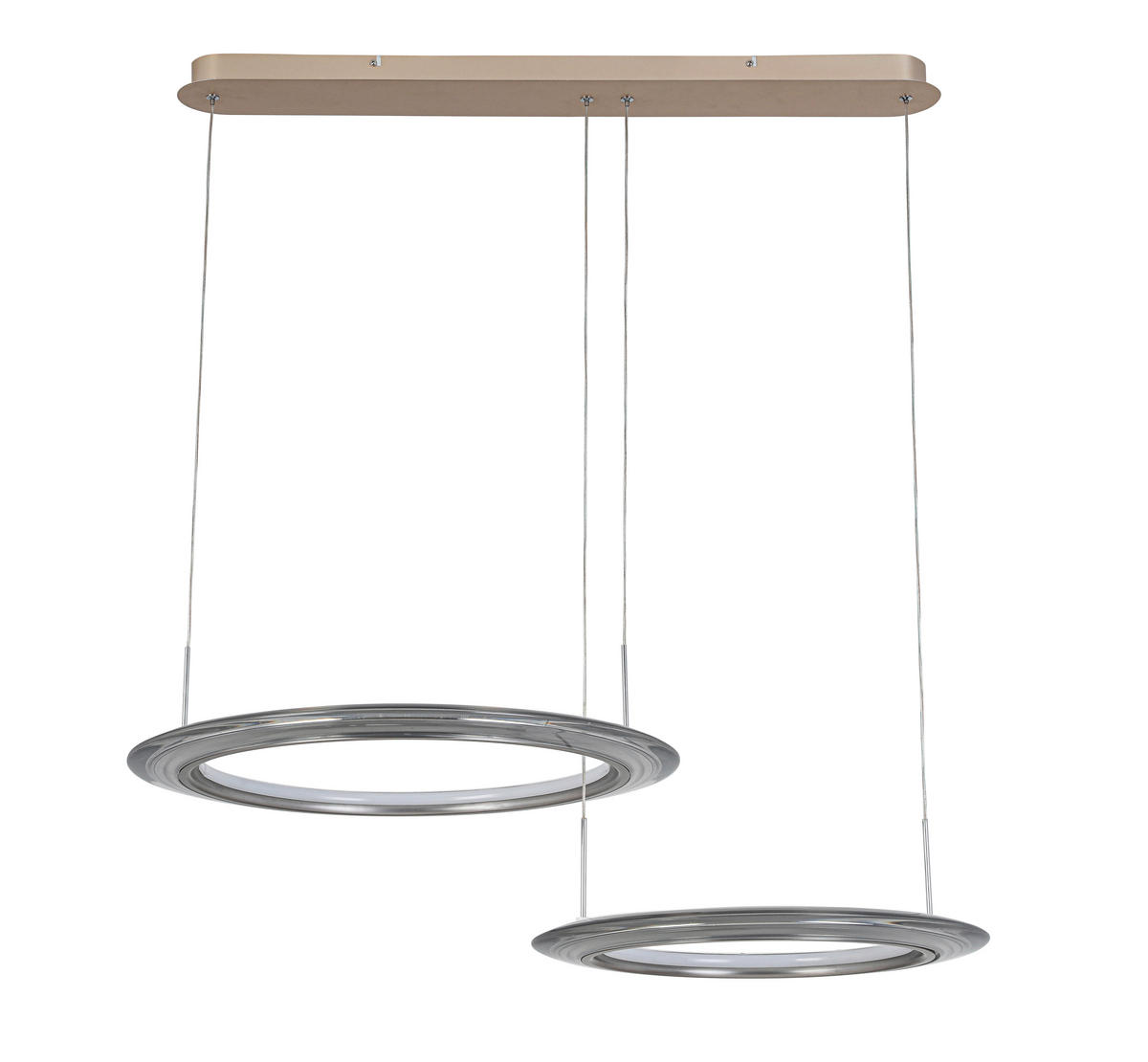 LED-HÄNGELEUCHTE Lakewood   - Chromfarben/Champagner, Design, Kunststoff/Metall (82cm) - Dieter Knoll
