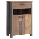 SCHUHSCHRANK  in 67/105,5/41,6 cm  - Dunkelgrau/Schwarz, Trend, Holzwerkstoff/Kunststoff (67/105,5/41,6cm) - Carryhome