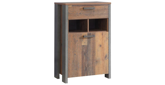 SCHUHSCHRANK  in 67/105,5/41,6 cm  - Dunkelgrau/Schwarz, Trend, Holzwerkstoff/Kunststoff (67/105,5/41,6cm) - Carryhome