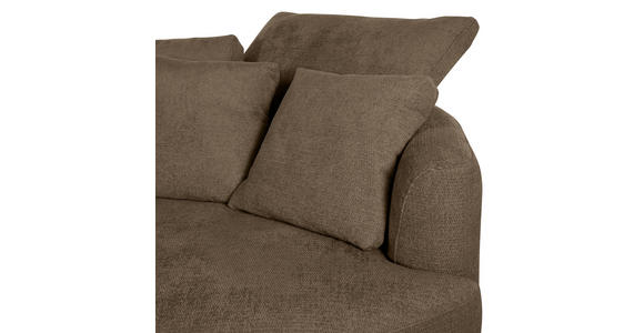 ECKSOFA  in Chenille Braun  275/140 cm  - Schwarz/Braun, KONVENTIONELL, Textil/Metall (275/140cm) - Carryhome