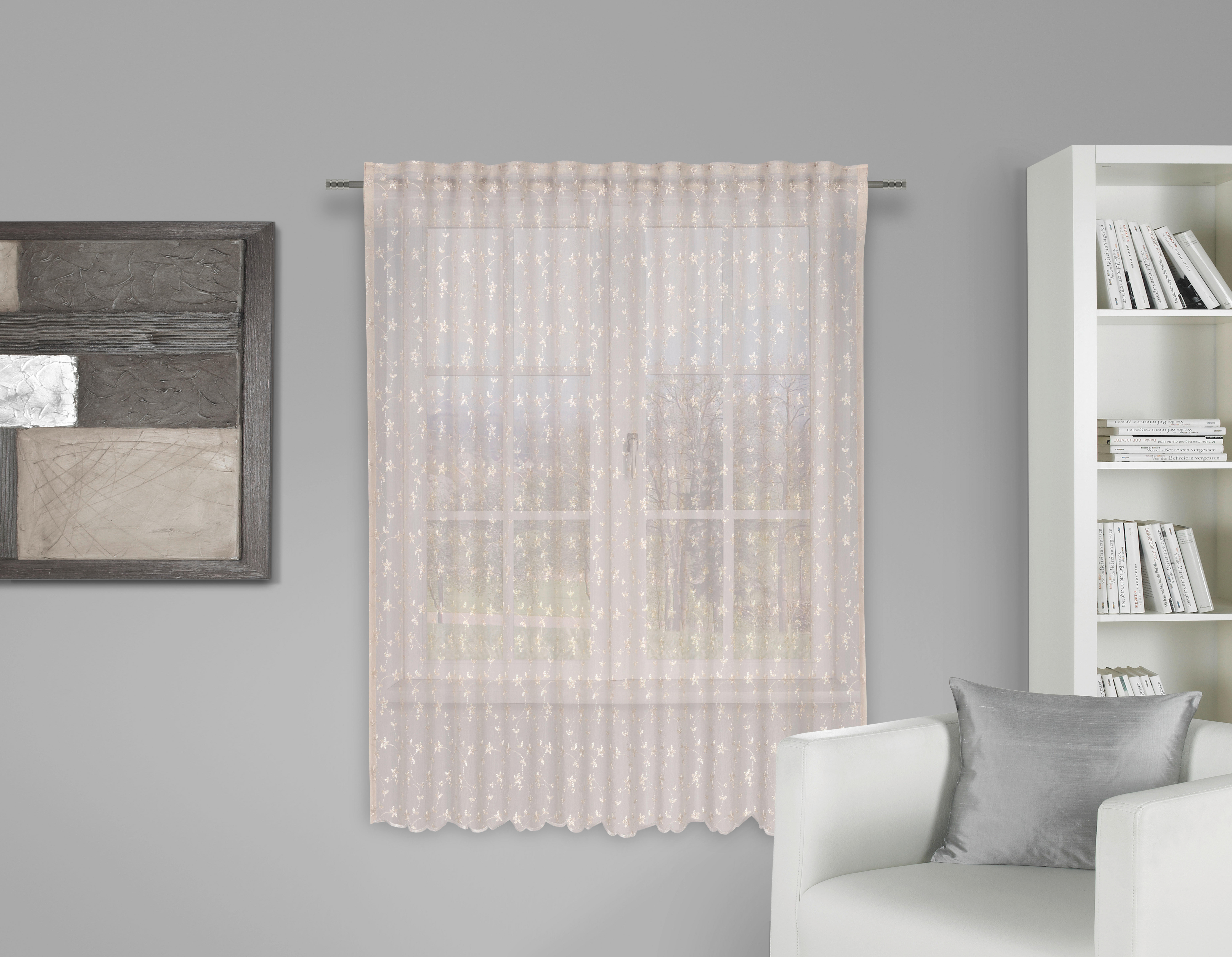 GOTOVA ZAVESA krem - krem, Osnovno, tekstil (140/180cm) - Esposa