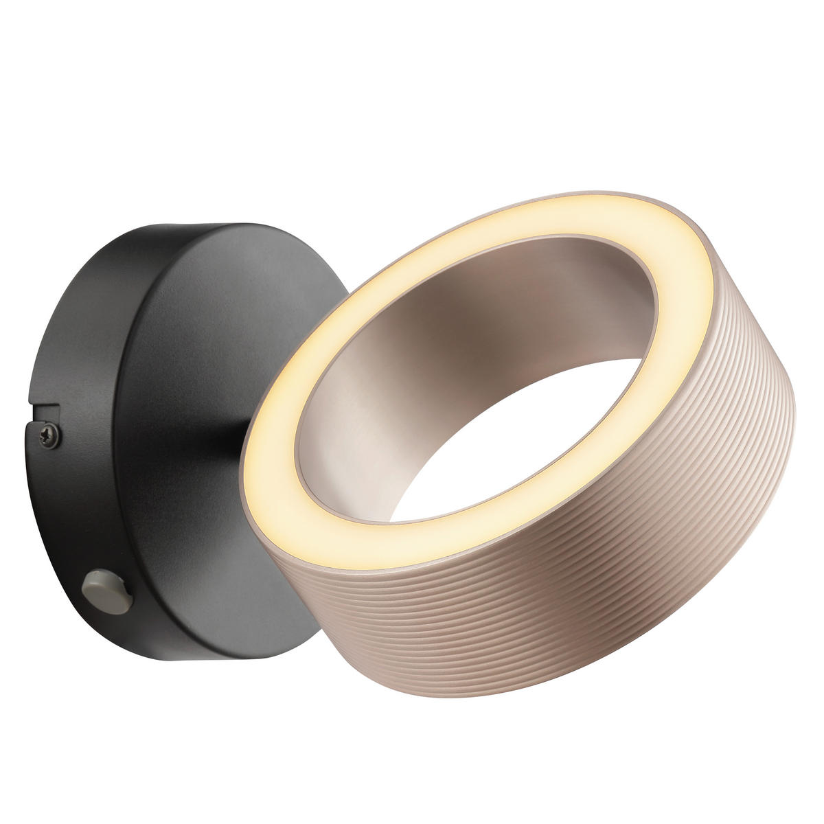 LED-WANDLEUCHTE - Schwarz/Braun, Design, Kunststoff/Metall (11/20/15cm) - Brilliant