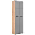 GARDEROBENSCHRANK  in 59/197/37 cm  - Eichefarben/Schwarz, Design, Holzwerkstoff/Kunststoff (59/197/37cm) - Voleo