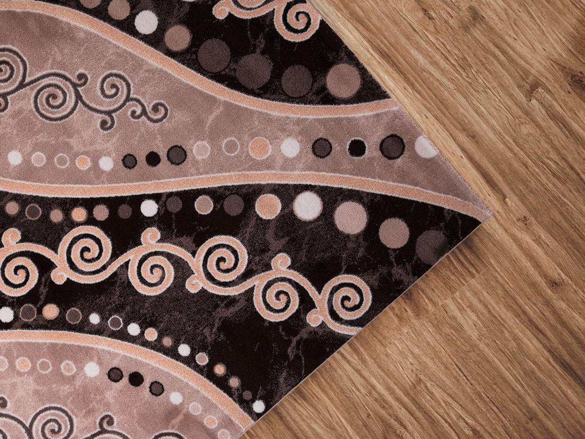 LÄUFER 80/300 cm Eleysa Dunkelbraun, Hellbraun  - Hellbraun/Dunkelbraun, LIFESTYLE, Textil (80/300cm)