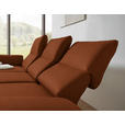 ECKSOFA  in Flachgewebe Kupferfarben Armteilverstellung, Relaxfunktion, Drehsitzfunktion  175-224/255-365 cm  - Schwarz/Kupferfarben, Design, Textil/Metall (175-224/255-365cm) - Dieter Knoll